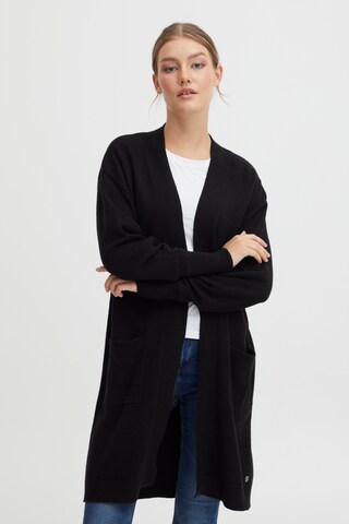 Oxmo Knit Cardigan 'Ritiana' in Black: front