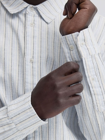 Regular fit Camicia ' BHAban Linen Mix Striped ' di BLEND in blu
