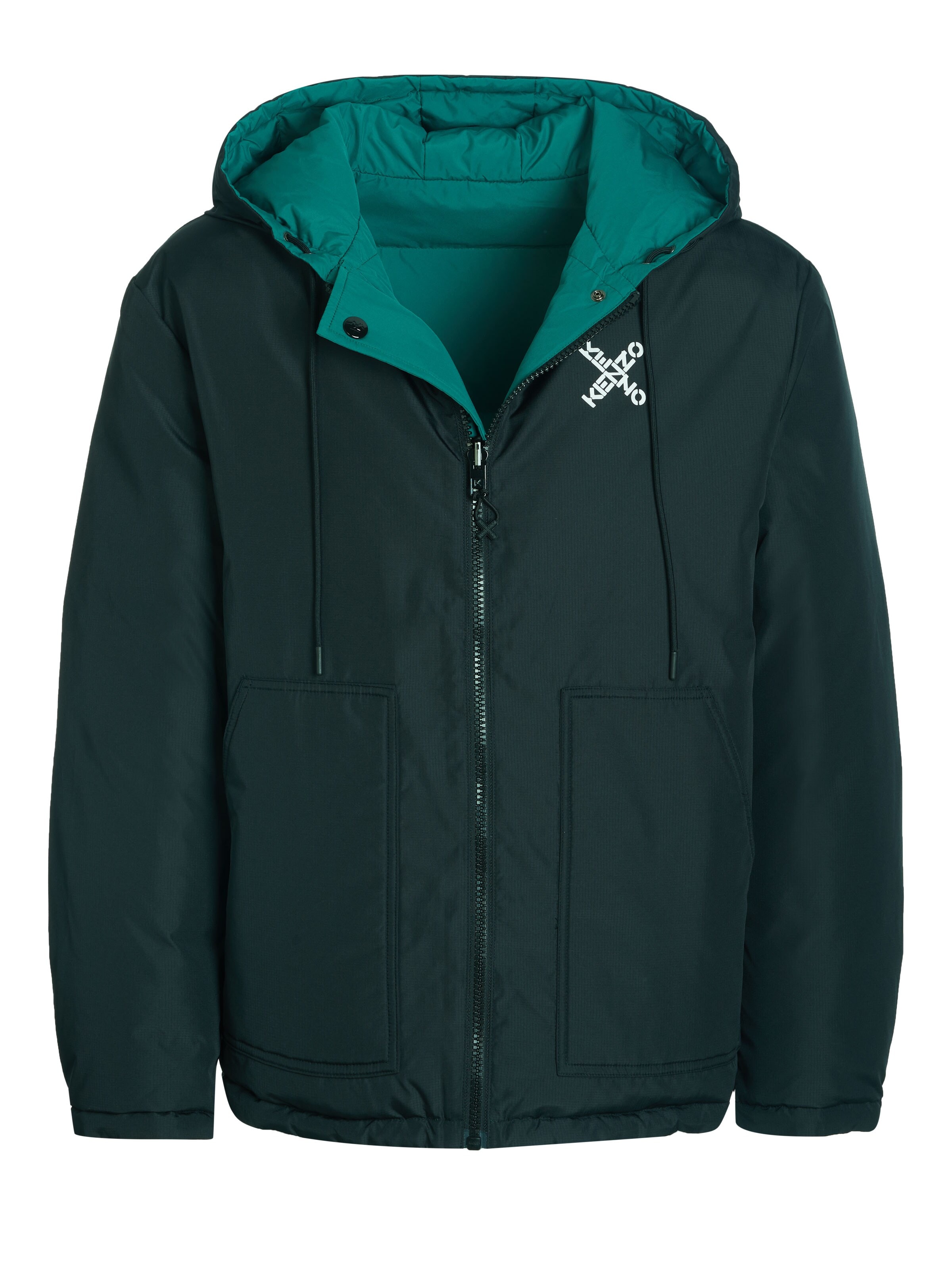 Giacca invernale 'Kenzo Wendejacke Schwarz/Grün' di KENZO in nero: frontale