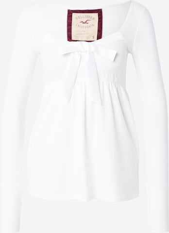 HOLLISTER Μπλουζάκι σε λευκό: μπροστά