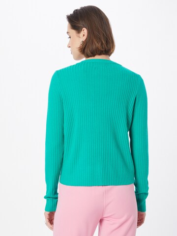 PIECES Knit Cardigan 'Crista' in Green