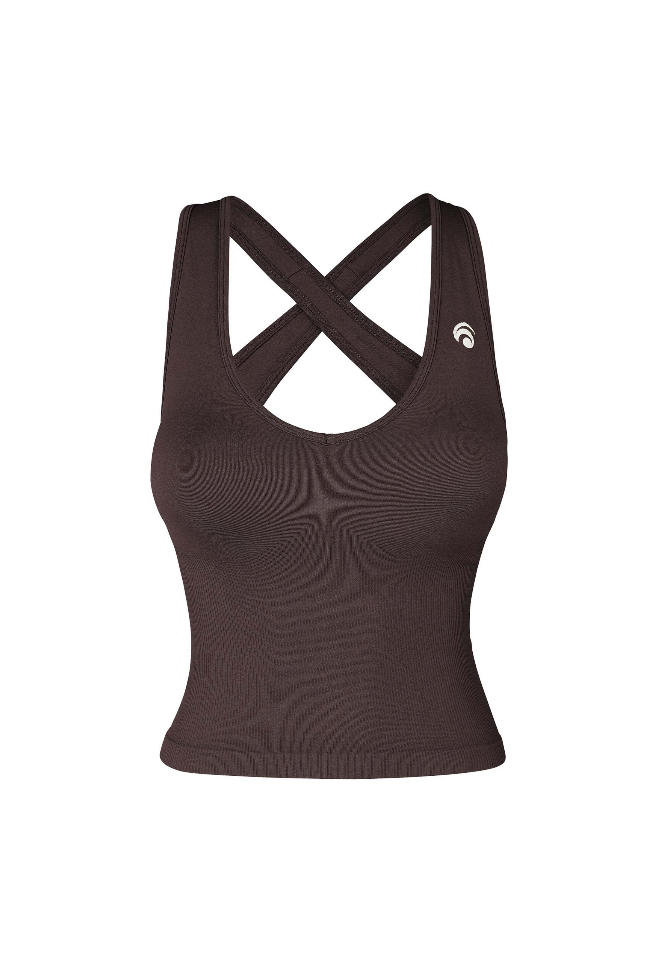 OCEANSAPART Sports Top 'Brandy' in Chocolate, Item view