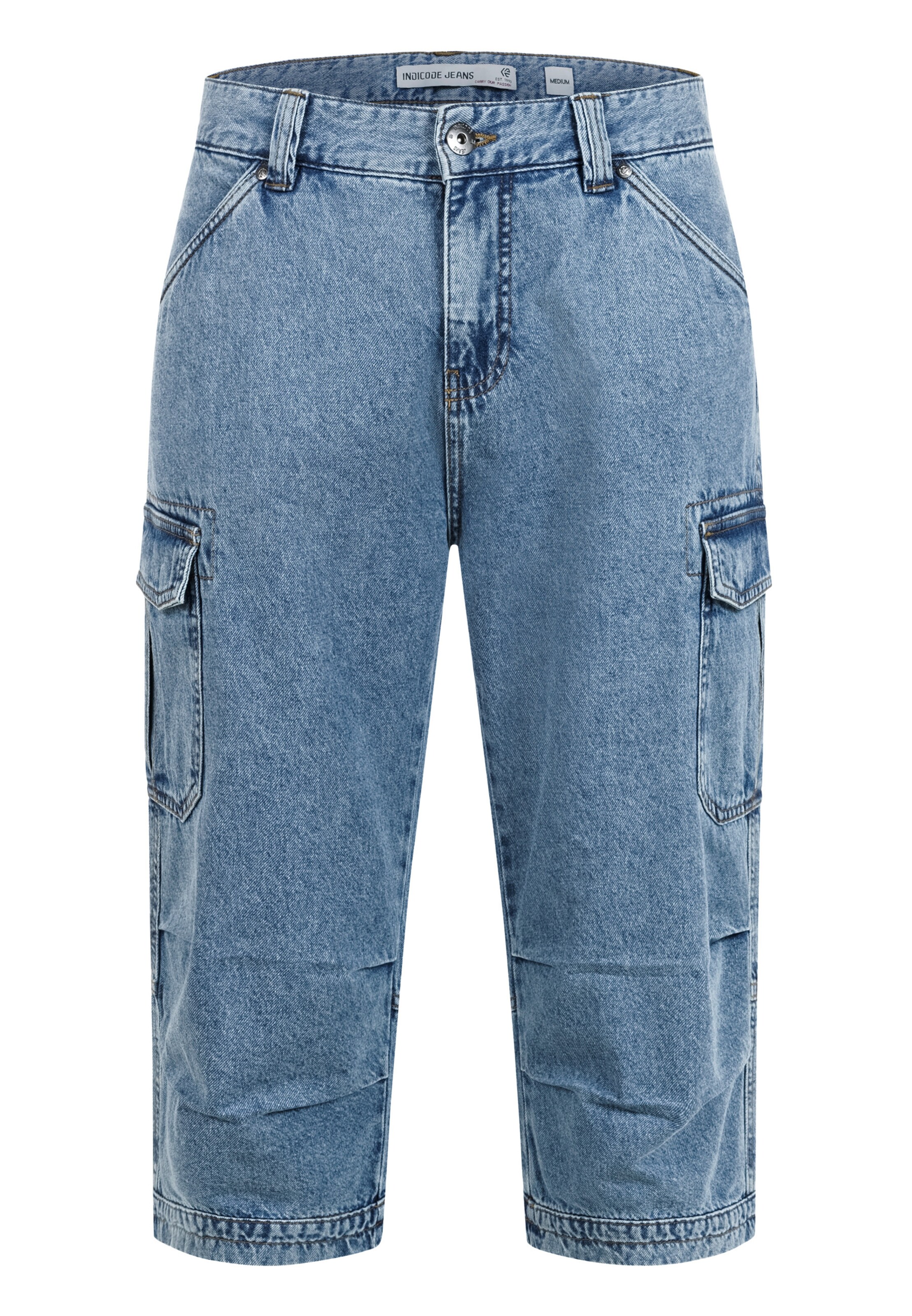 INDICODE JEANS Cargojeans 'Nicolas' in Blauw: voorkant