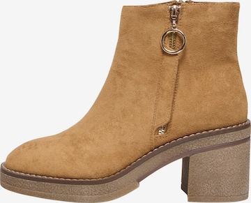 ONLY - Botas de tobillo 'BABETTE' en beige: frente
