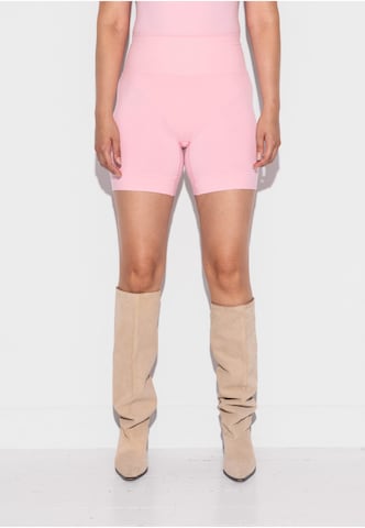 Lykkeland Atelier Skinny Leggings 'Honest' in Roze: voorkant
