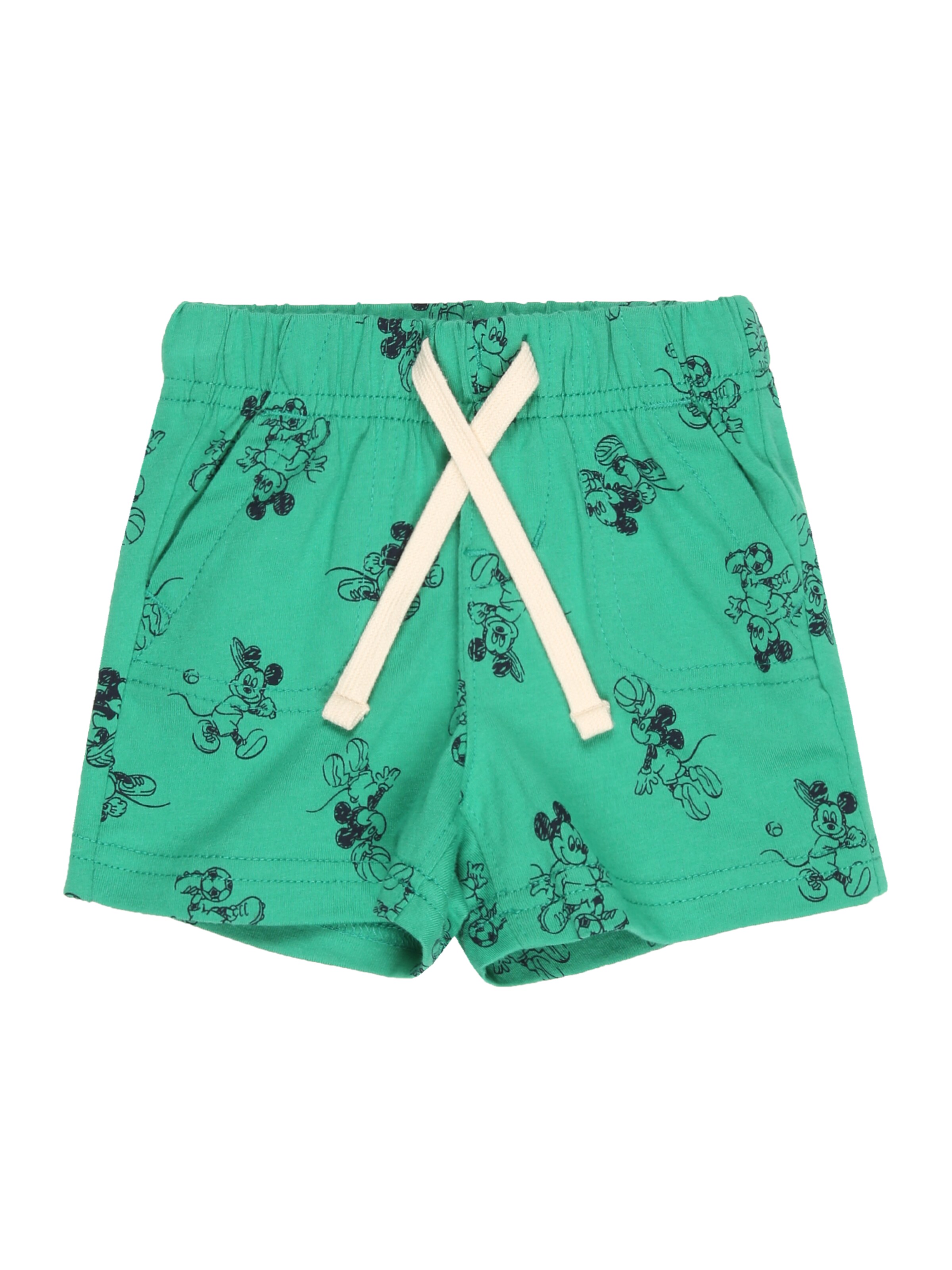 GAP tavaline Püksid, värv roheline: eest vaates