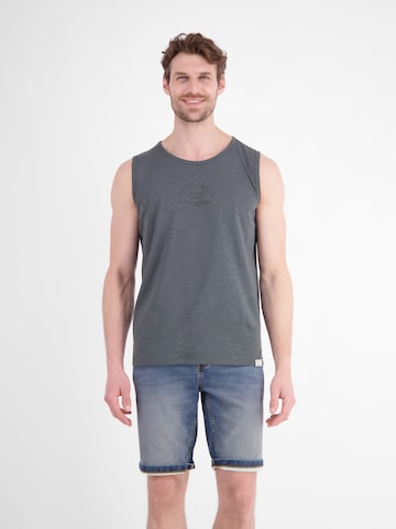LERROS Luftiges Tanktop aus Baumwolle mit trendigem Slogan-Print in Grau: Vorderseite