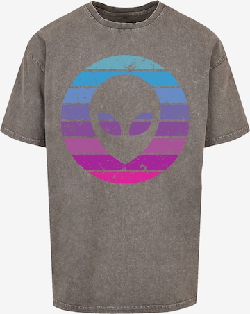 T-Shirt 'Alien Kopf' F4NT4STIC en gris : devant