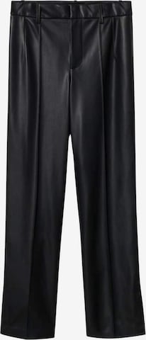 MANGO Loose fit Pleated Pants 'Maki' in Black: front