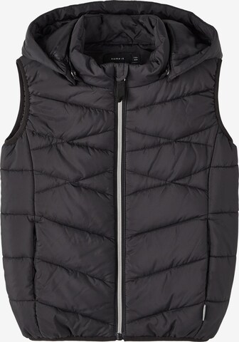 Gilet 'Memphis' NAME IT en noir : devant