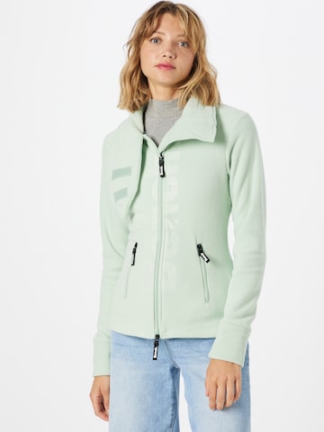 BENCH Fleece Jacket 'Finish' in Green: front