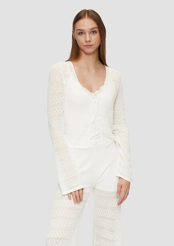 QS Strickjacke in Beige: Vorderseite