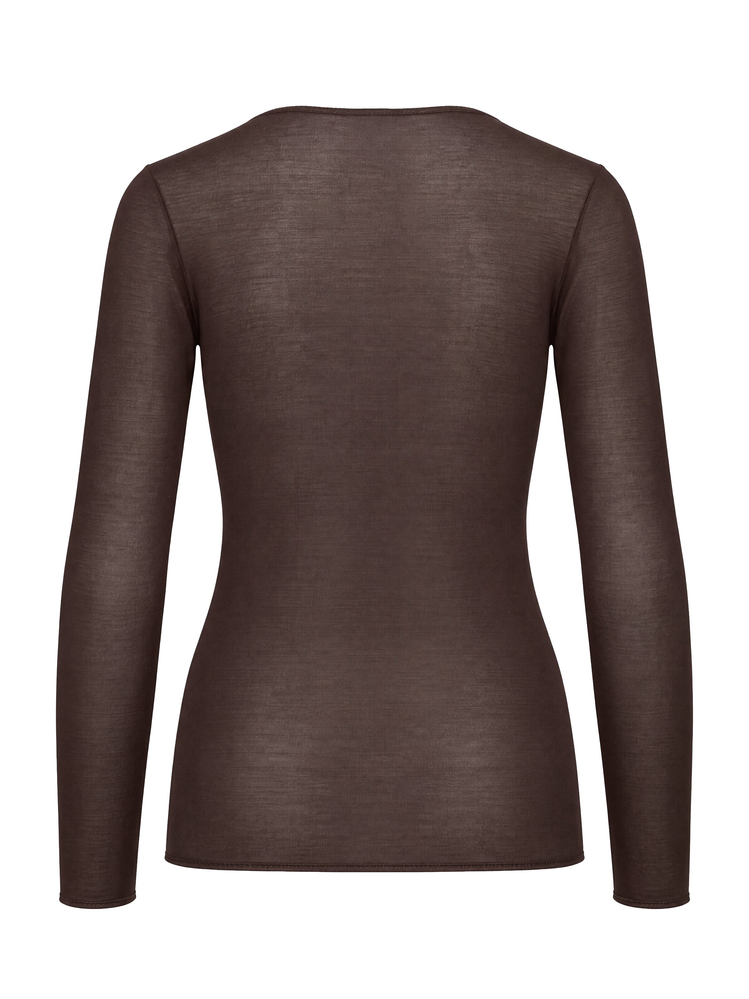 Ciocca - Camiseta térmica 'Cashmere undershirt barchetta' en marrón