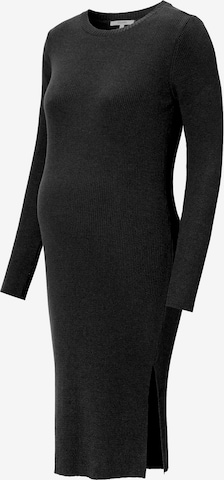 NoppiesPletena haljina 'Galena' - crna boja: prednji dio