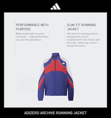 Vestes d’entraînement 'Adizero Archive' ADIDAS PERFORMANCE en bleu