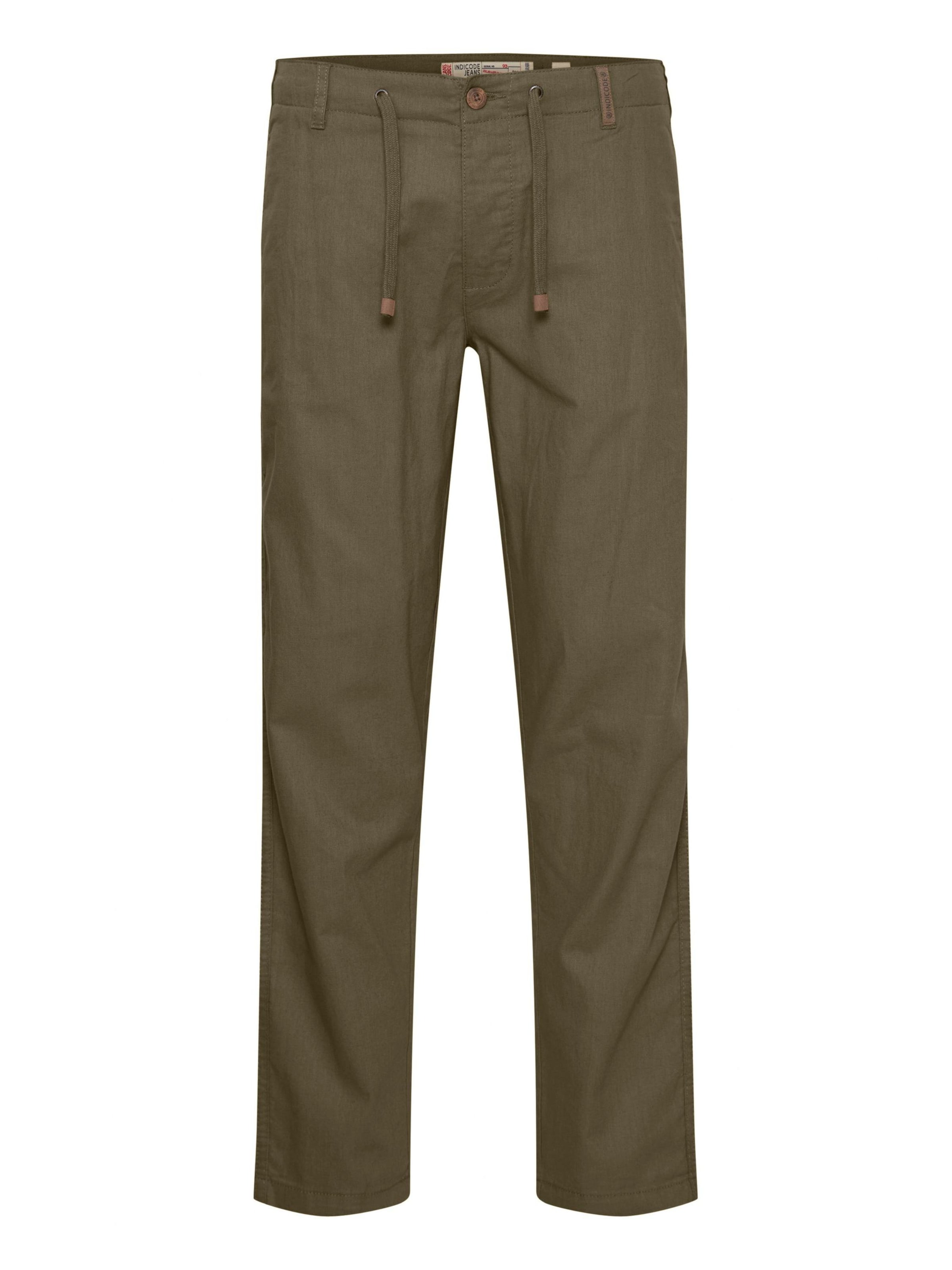 INDICODE JEANS Regular Trousers 'Ives' in Green: front
