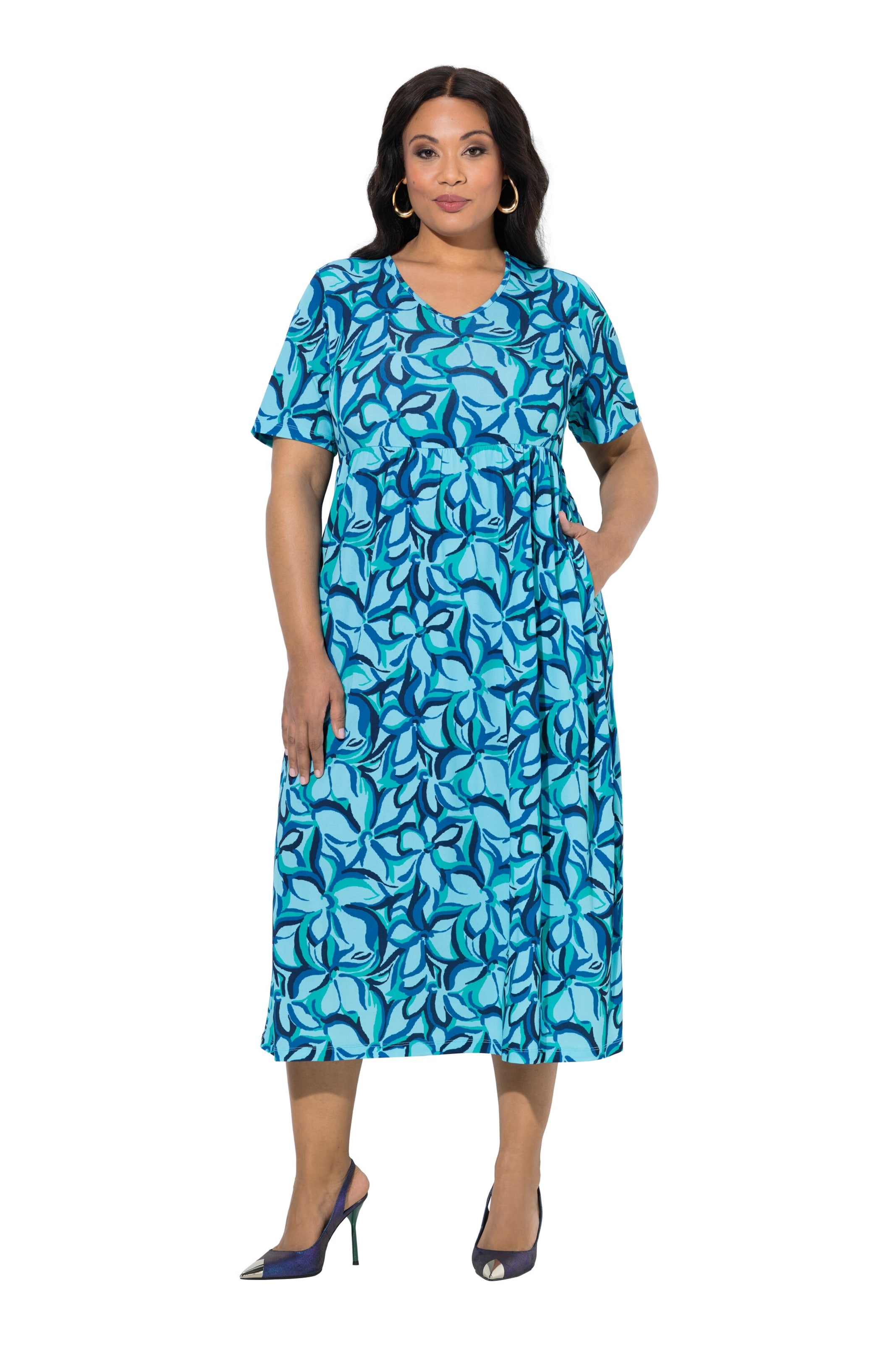 Ulla Popken Kleid in Blau: Vorderseite