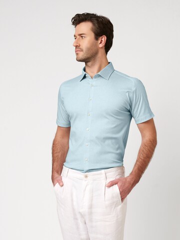 DESOTO Slim fit Overhemd in Blauw: voorkant