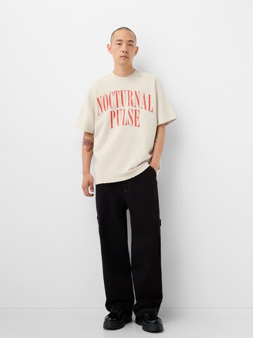 Bershka Koszulka w kolorze beżowy
