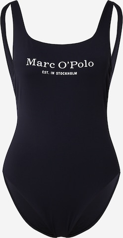 Marc O'PoloBustier Jednodijelni kupaći kostim 'Essentials' - crna boja: prednji dio