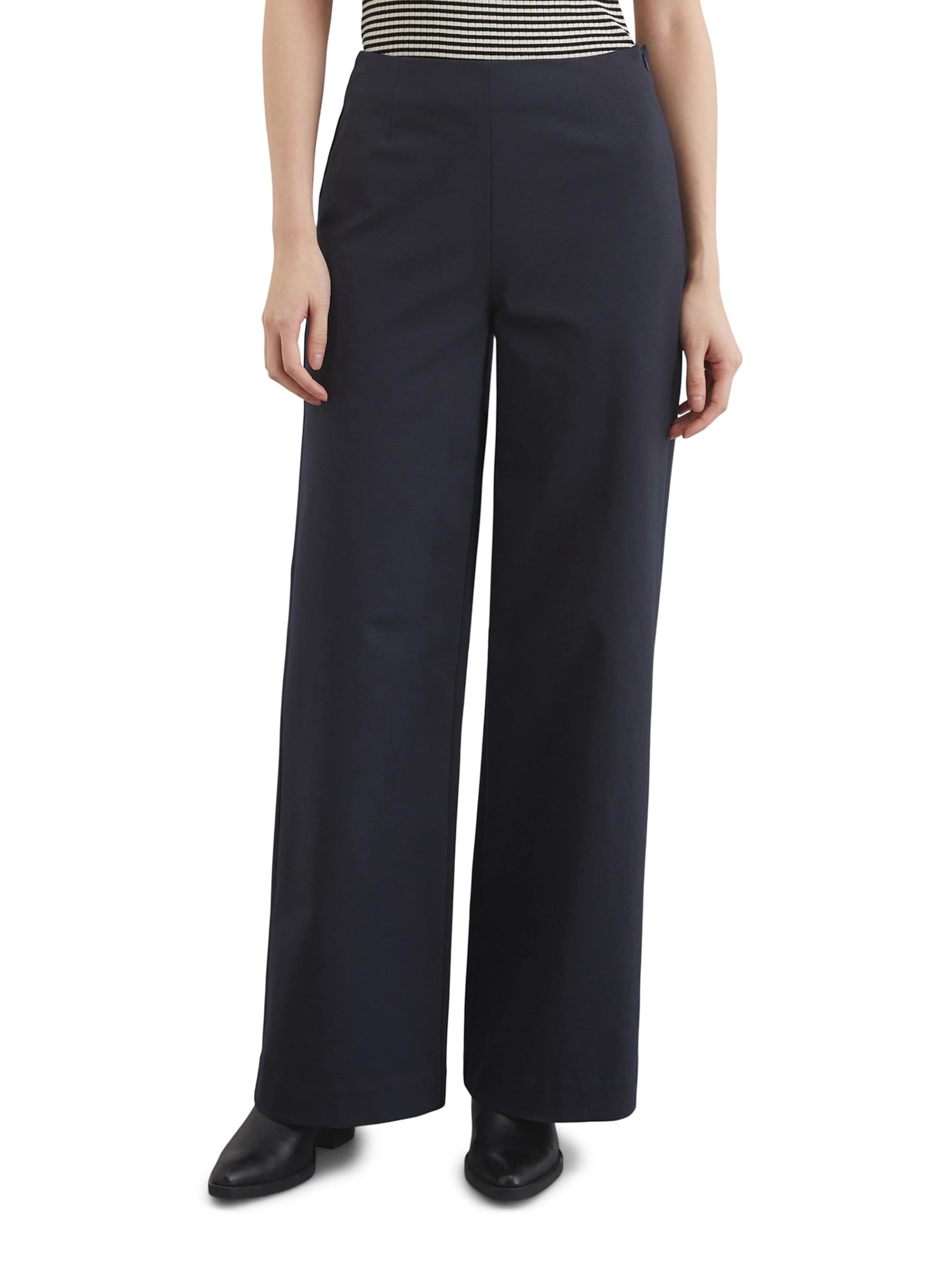 Marc O'Polo Wide Leg Hose in Blau: Vorderseite