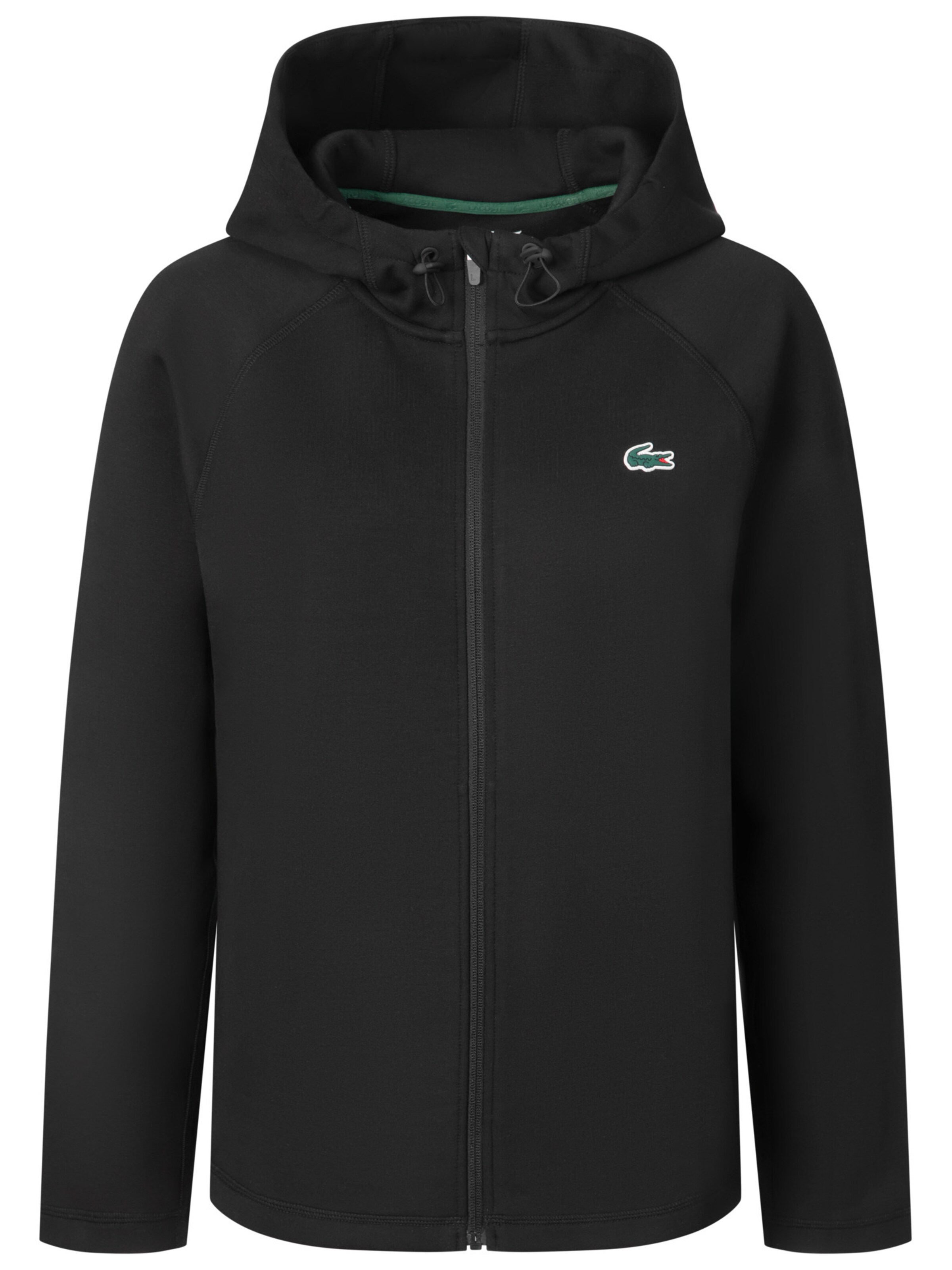 Veste de survêtement LACOSTE en noir : devant
