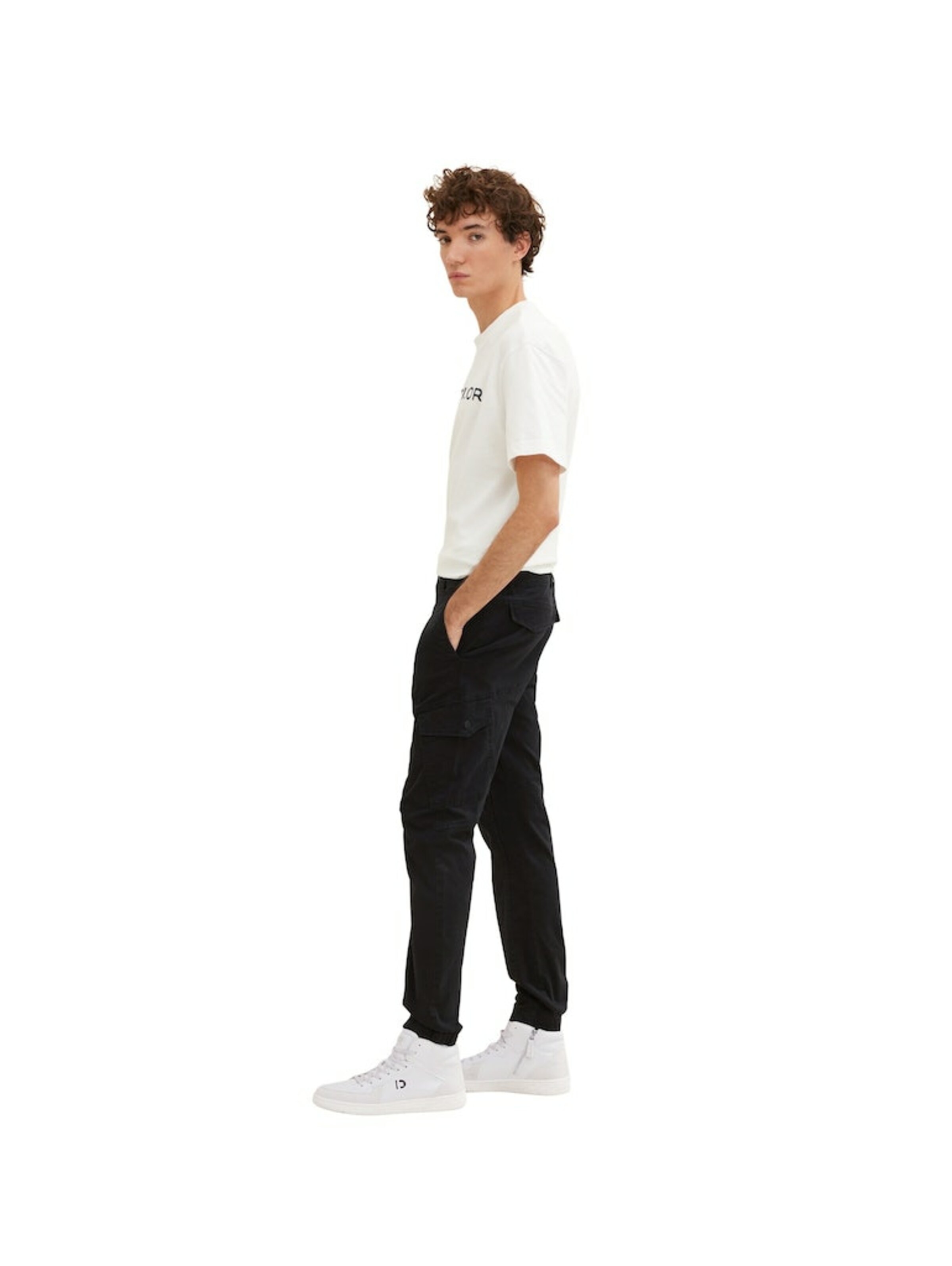 TOM TAILOR Regular Broek in Zwart