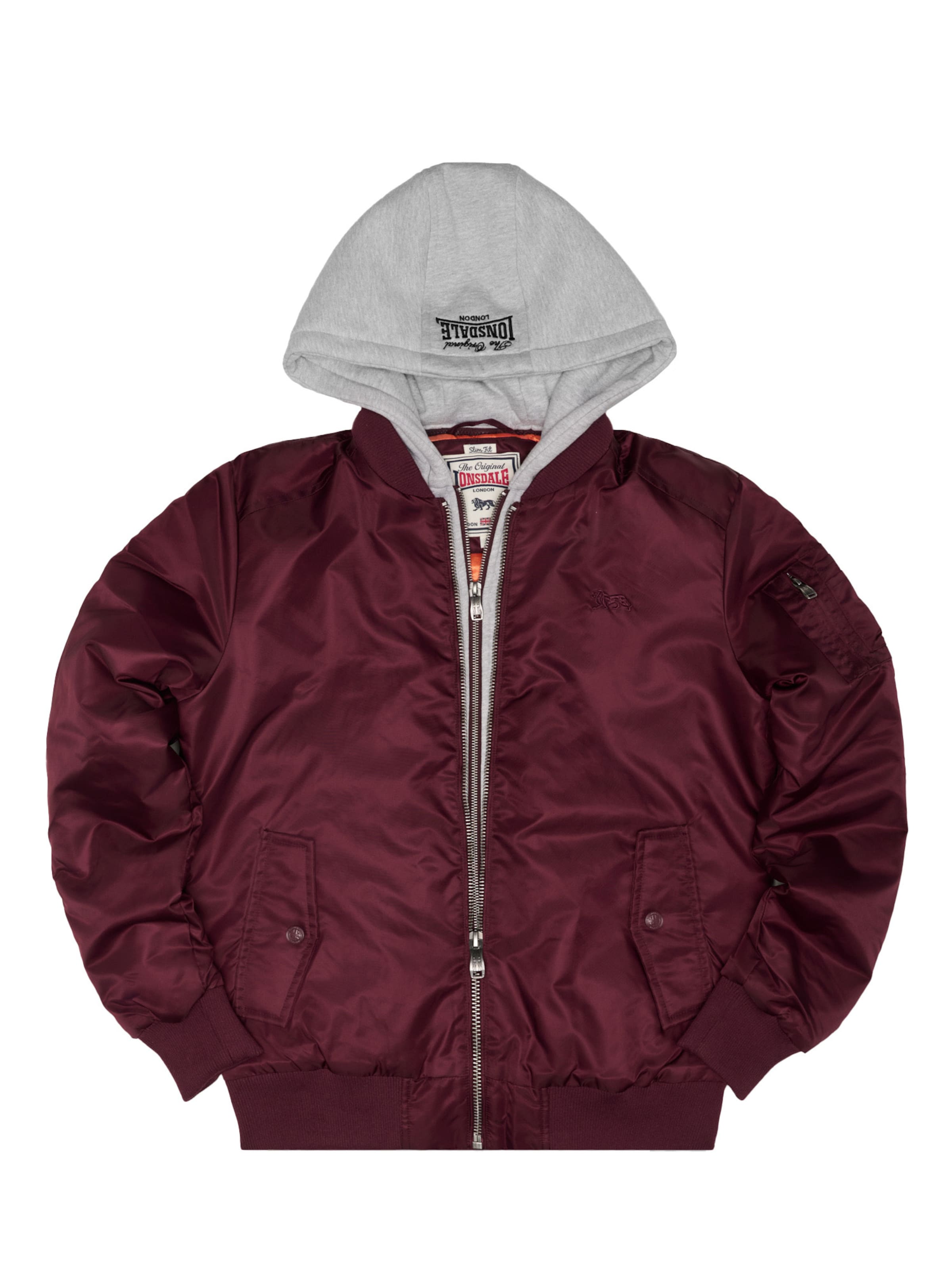 LONSDALE Winter Jacket 'CLIFTON ALL SEASONS' in Red: front