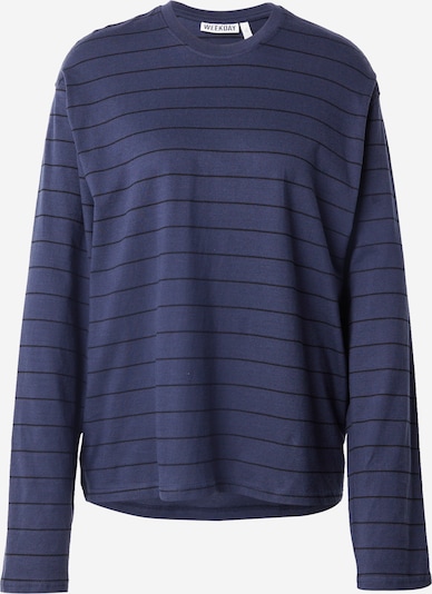 Marškinėliai 'Danya' iš WEEKDAY, spalva – tamsiai mėlyna / juoda, Prekių apžvalga