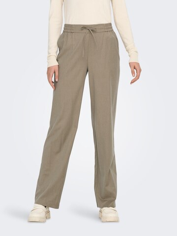 ONLY Wide leg Trousers 'ONLKAZO' in Brown: front
