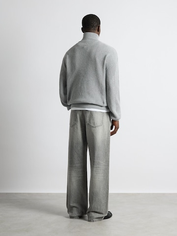 Burocs Knit Cardigan 'Zip' in Grey
