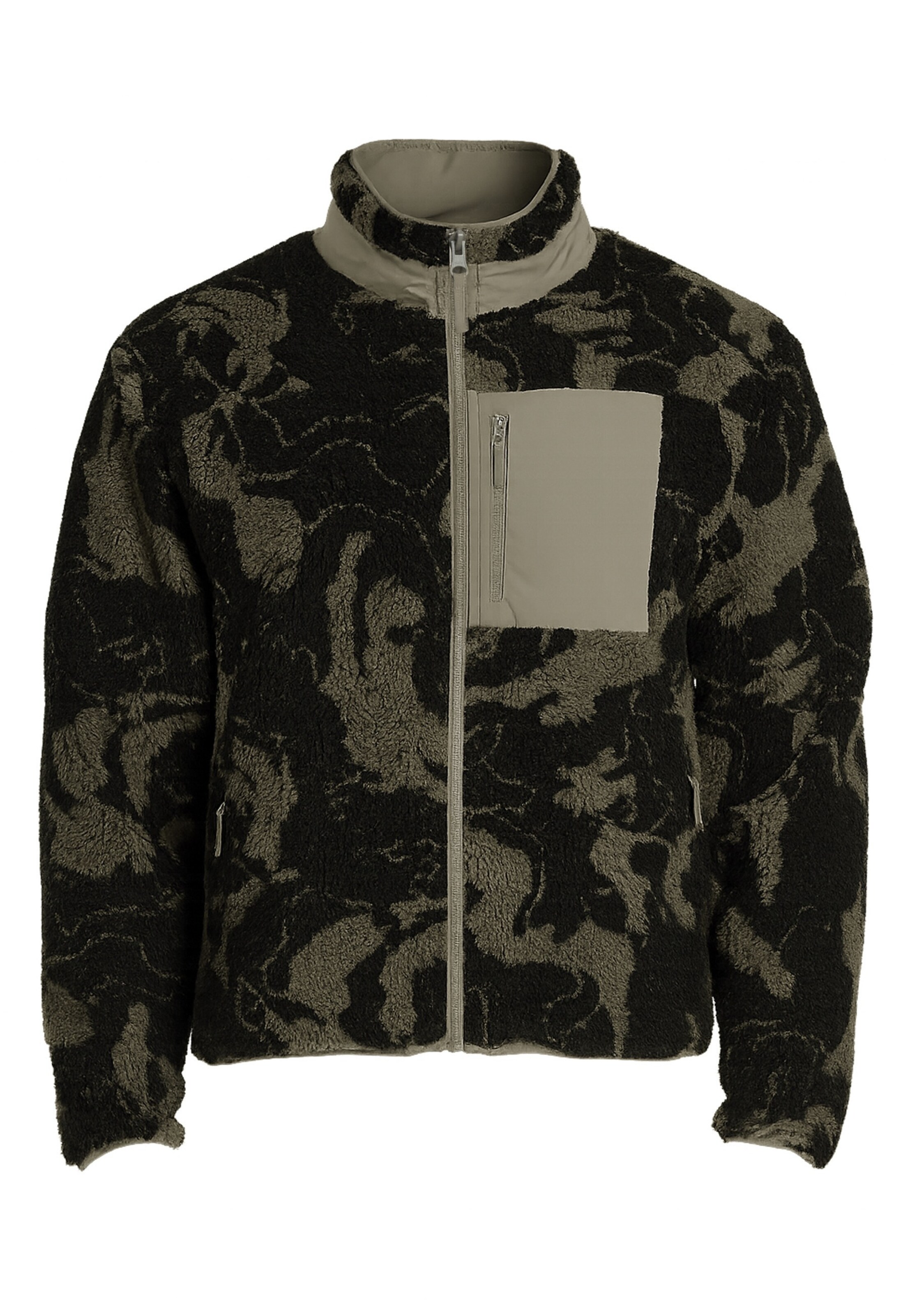 Urban Classics Fleece jas in Gemengde kleuren: voorkant