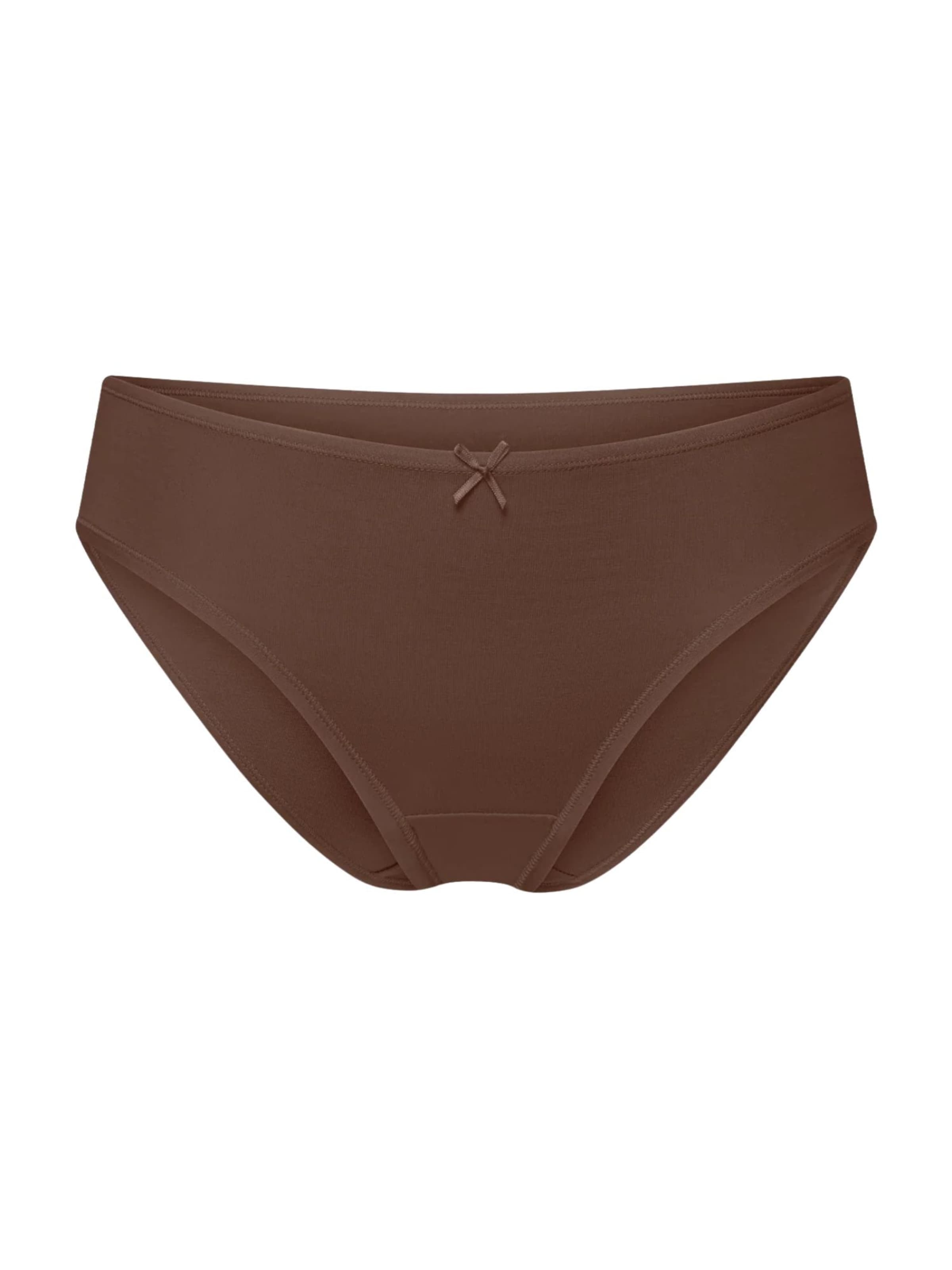 cfab (formerly creamy fabrics) Panty 'Basic Cotton Slip' in Brown: front