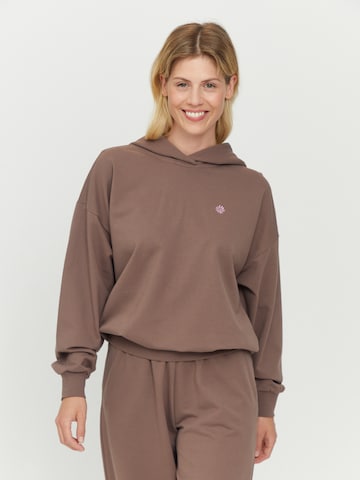 mazine Sweatshirt ' Donely Hoodie ' in Brown: front