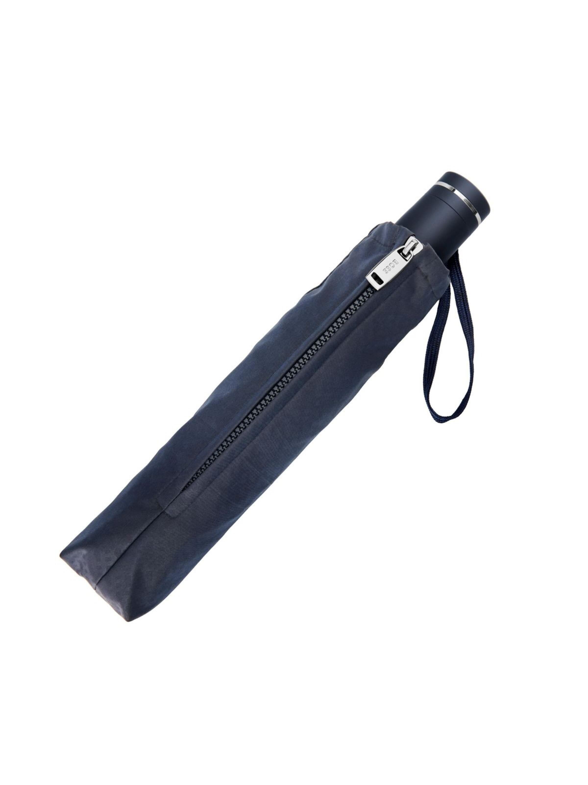 BOSS Paraplu 'Pocket umbrella Double B' in Blauw
