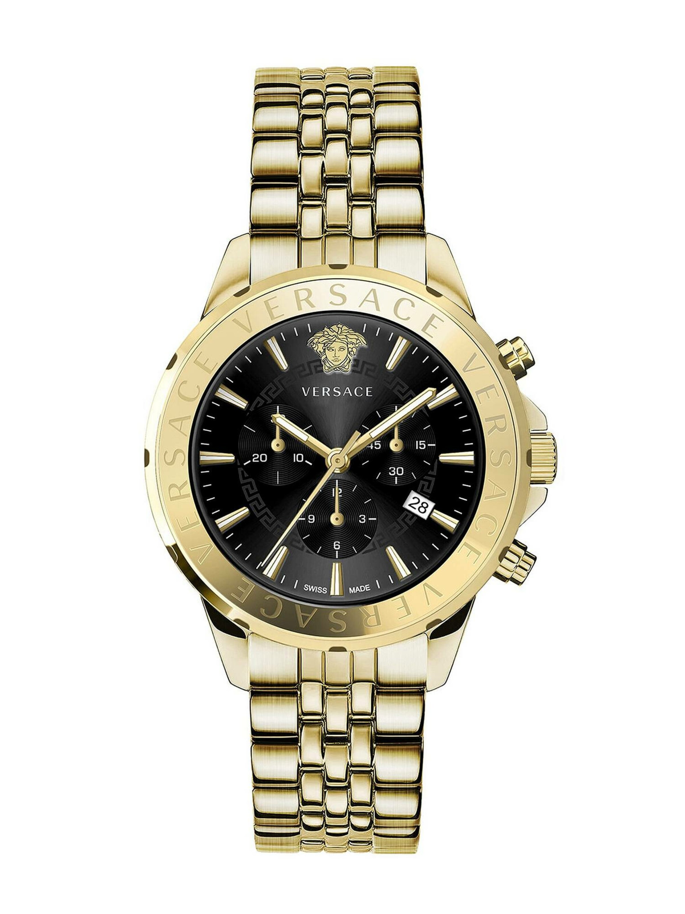 VERSACE Analoguhr in Gold: Vorderseite