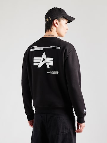 ALPHA INDUSTRIES Μπλούζα φούτερ σε μαύρο: μπροστά