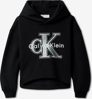 Sweat-shirt Calvin Klein Jeans en noir : devant