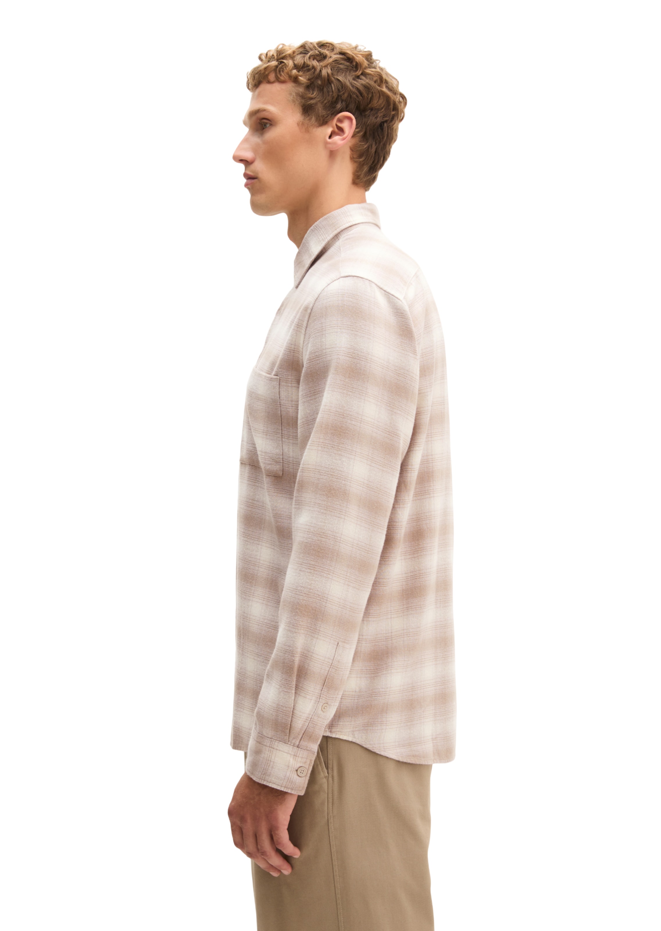 Marc O'Polo Regular fit Button Up Shirt in Beige: side