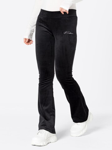 FUBU Flared Trousers in Black: front