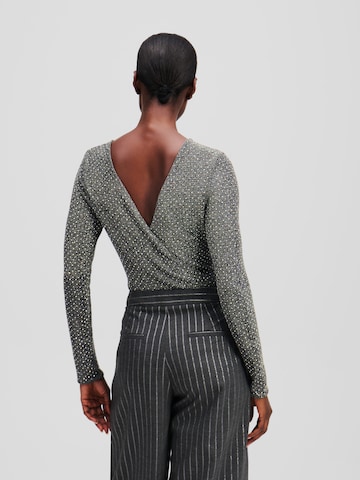Karl Lagerfeld Košeľové body - Sivá
