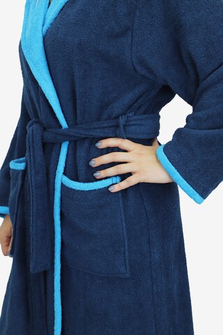 HOME AFFAIRE Long Bathrobe in Blue