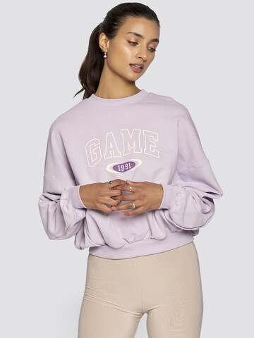 Sweat-shirt 'Eve' Gina Tricot en violet : devant