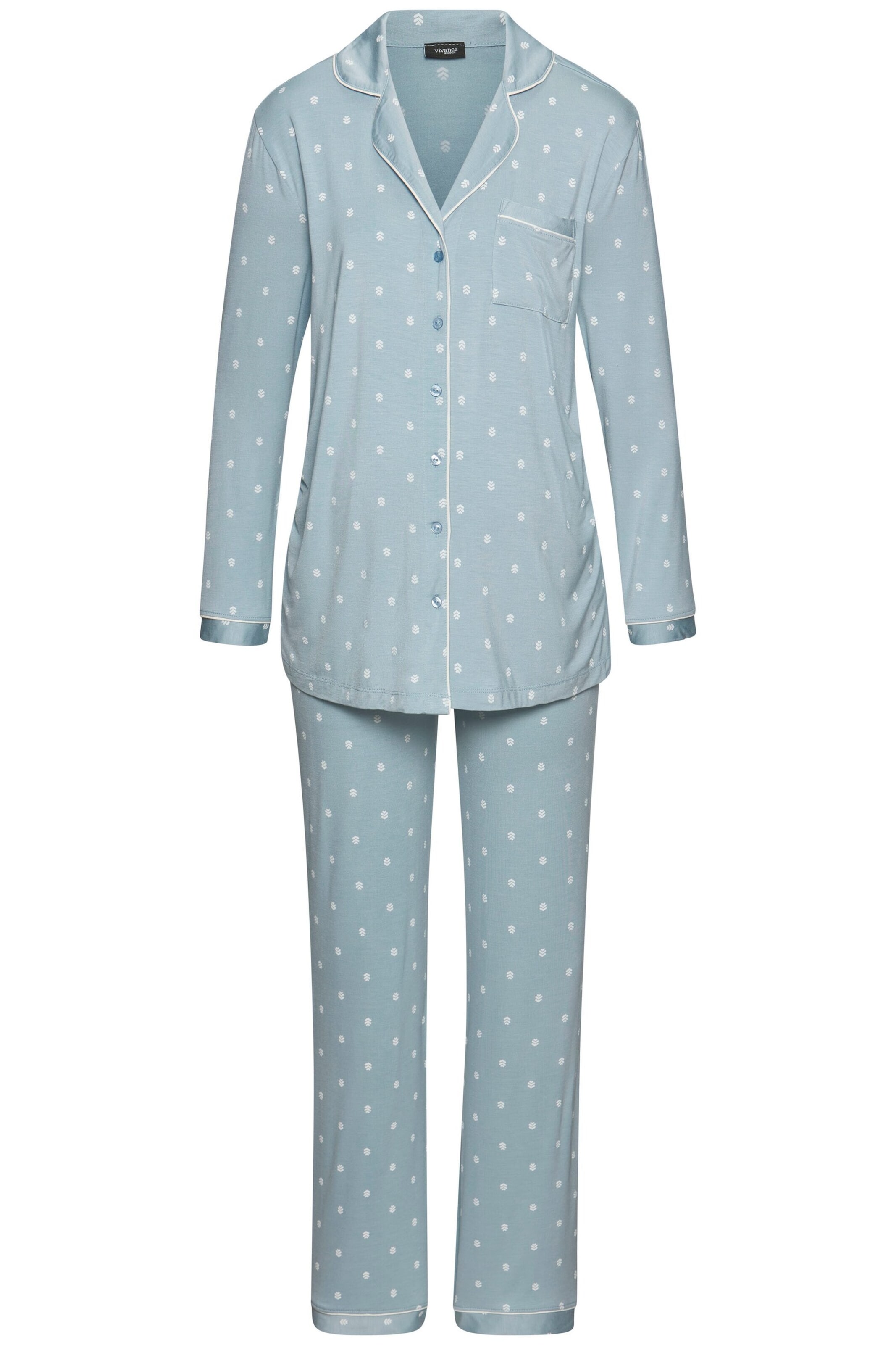 VIVANCE Pyžamo 'Dreams' – modrá: přední strana