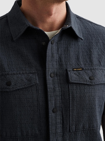 Coupe regular Chemise 'Shirt with short sleeves in cotton/linen' PME Legend en bleu