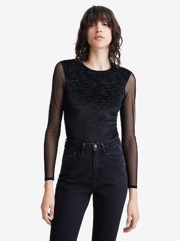 Desigual Shirt Bodysuit in Black: front