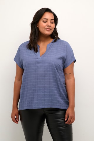 Camicia da donna 'Felie' di KAFFE CURVE in blu: frontale