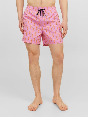 JACK & JONES Board Shorts 'Fiji' in Purple: front