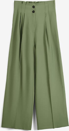 Bershka Plisované nohavice - zelená, Produkt