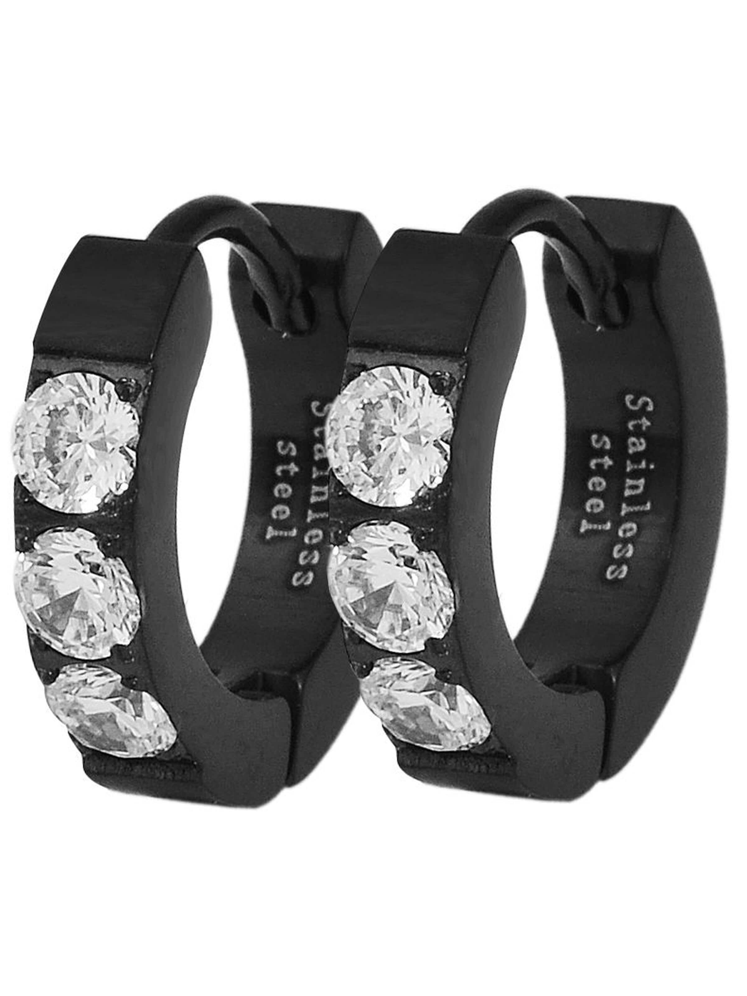 Akzent Earrings 'Zuri' in Black: front